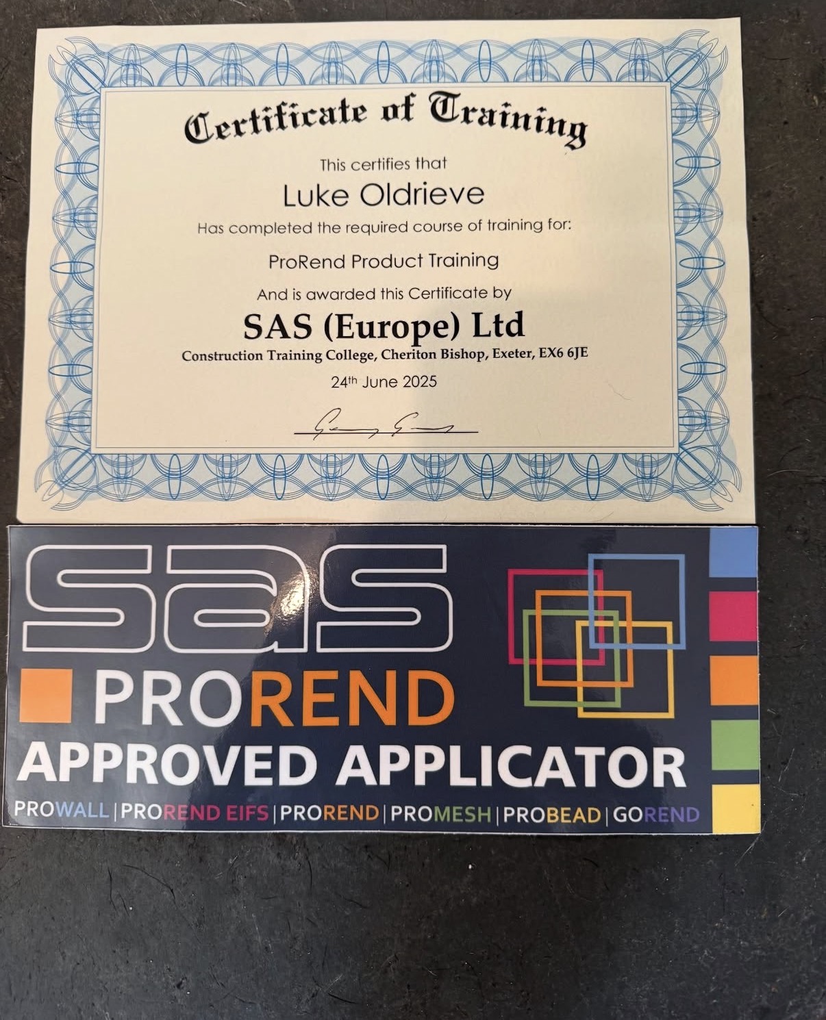 ProRend Approved Applicator